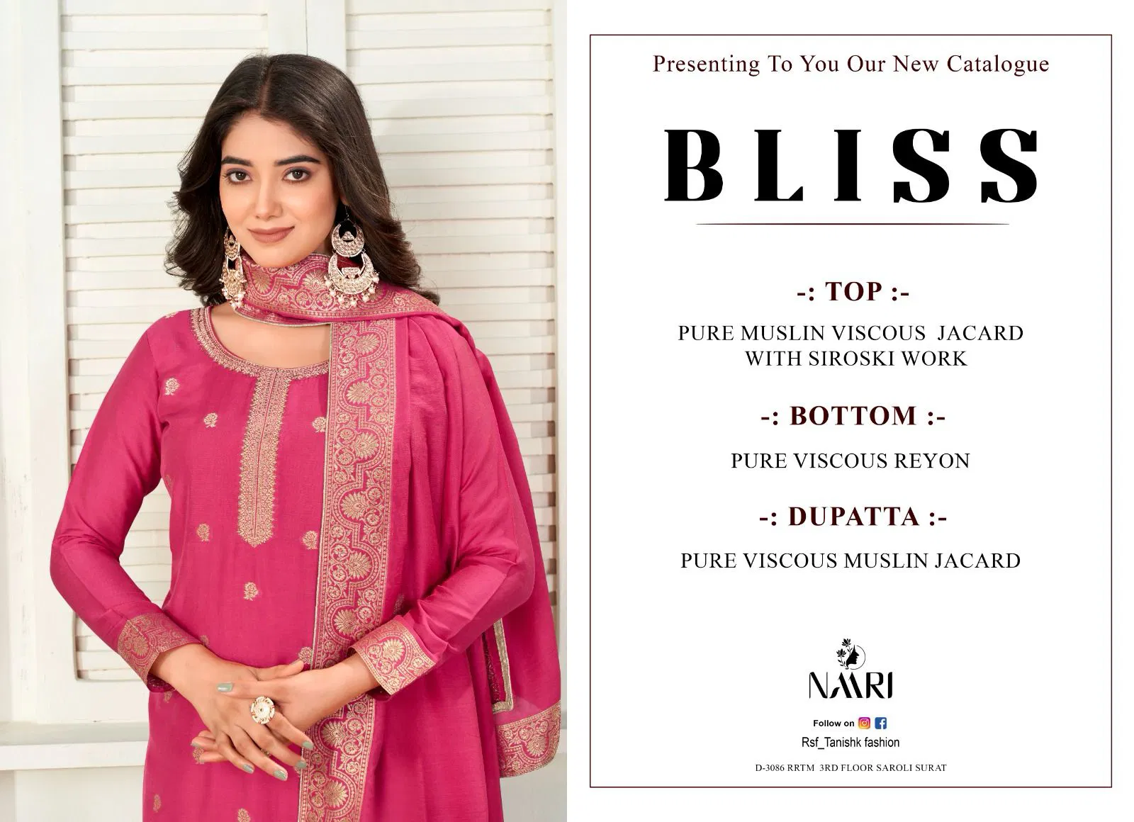 Bliss By Naari Muslin Designer Salwar Kameez Wholesale Shop In Surat